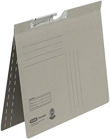 Elba 90451BL Suspension File Manila Cardboard Recycled Material 250 g/m² Commercial Binding and Slit Pack of 50 Blue Hanging Files, Manila Cardboard (Rc) 250G / M² Grey image 5