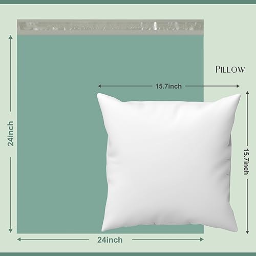 Image of Metronic Large Poly Mailers 24x24 100 PCS, Strong Adhensive Shipping Bags for Clothing, Waterproof Shipping Envelopes for Small Business, Tear-resistant Mailers Poly Bags in Grayed Jade Green
