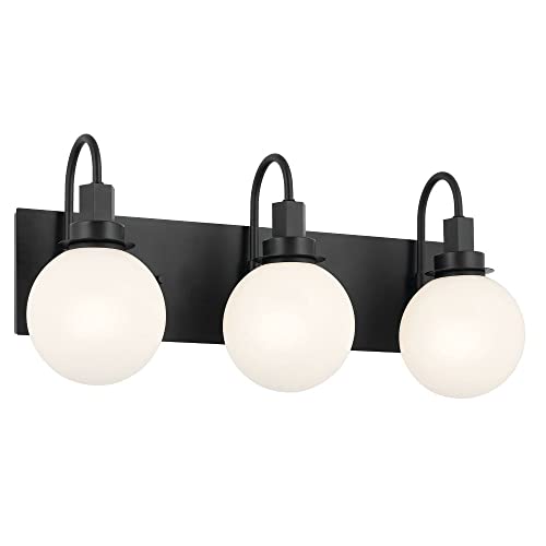 Kichler Hex 3-Light Bathroom Vanity Light, Black