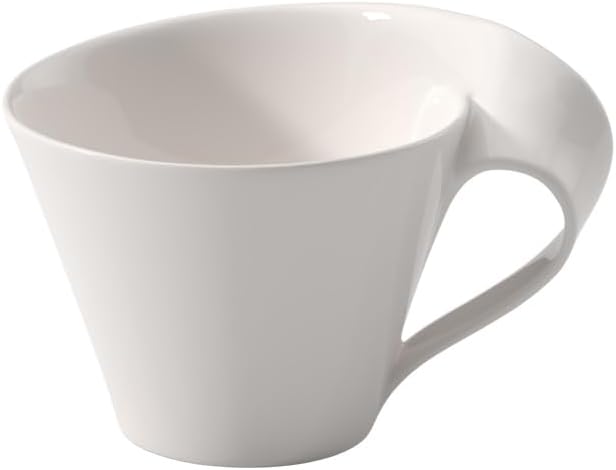 NewWave Café au Lait Cup, 400 ml, Height: 10.1 cm, Premium Porcelain, White