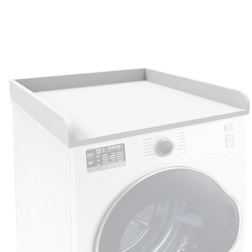 Image of Washer Dryer Countertop Only, 27.5 inch x 27.5 inch Laundry Room Countertop for Folding, Washer and Dryer Countertop Single with Non-Slip Pads, Easy Install Washer and Dryer Topper with Edge Rails White