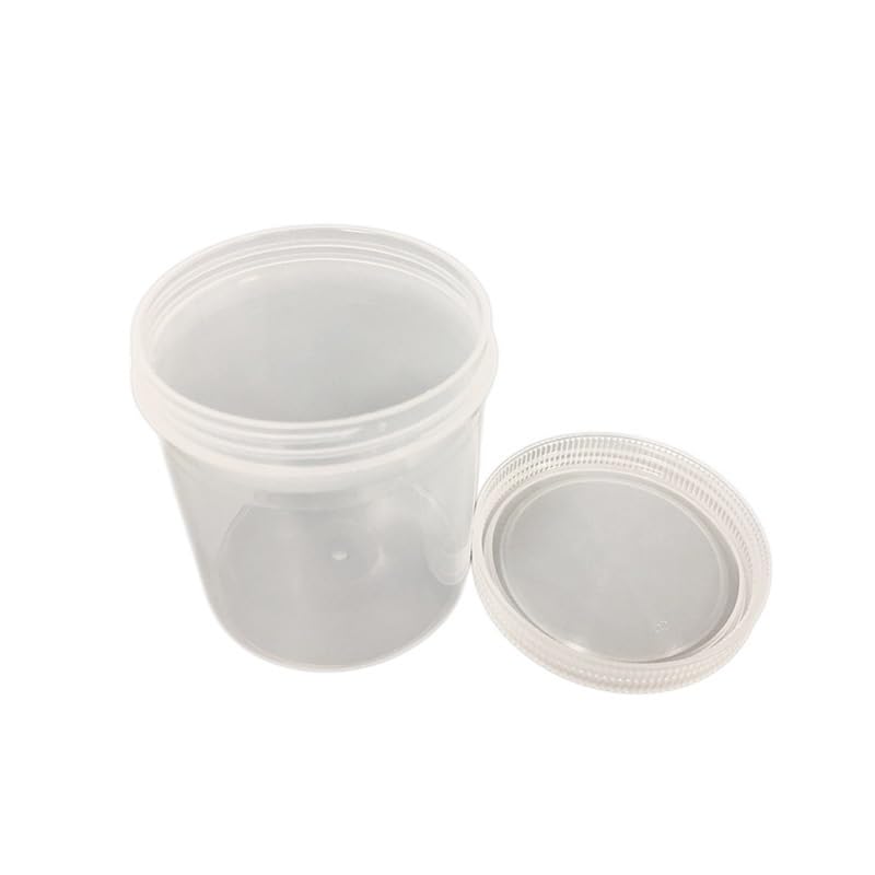 5 Stück PP Kunststoff Reagenzflaschen 50–1000ml Weithals Laborflaschen Auslaufsichere Chemikalienbehälter Halbtransparent(500ml)