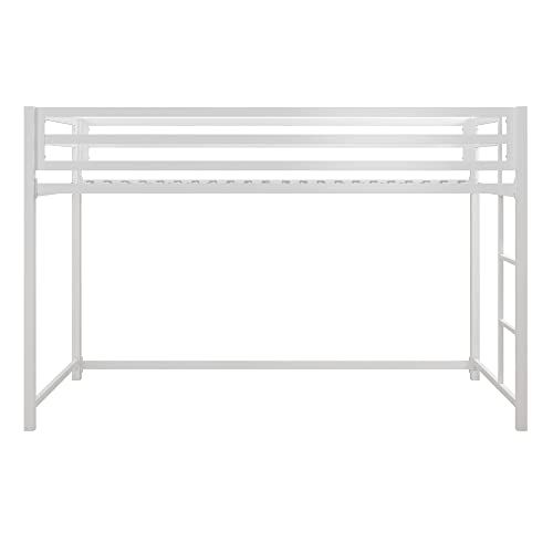 DHP Miles Metal Junior Twin Loft Bed, White