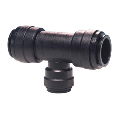 Raccordement Pushfit T 15 mm - Connecteur de plomberie tube 15mm vers tuyau flexible 3/8