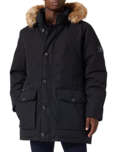 Tommy Hilfiger Herren Winterjacke Rockie Down Parka mit Daunen, Schwarz...