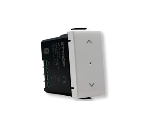 IXTRIMA Pulsante saliscendi tapparella connesso Smart Wifi Tuya frutto modulo compatibile con supporti Bticino Matix bianco