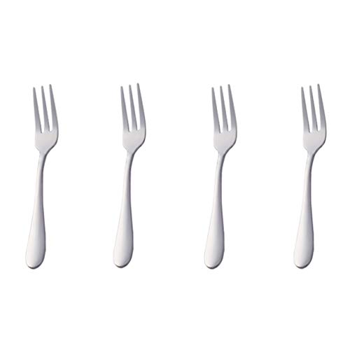 VANRA 4-Piece Salad Forks Set Stainless Steel Cocktail Appetizer Dessert Fork Tasting Forks