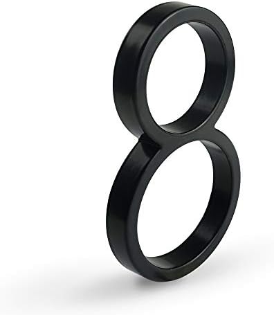 HASWARE Floating House Number Sign 5 inch (12 cm) Modern Door Numbers Signage Plaque Street Home Address Numerals, Silver Metal (3, Silver)