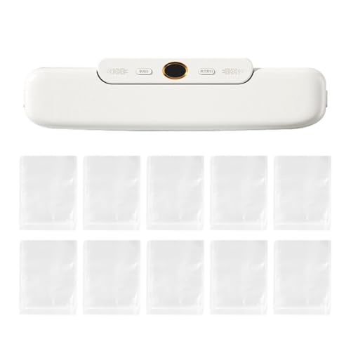 Tuesoa Máquina Envasadora de Sellador Al Vacío, Sellador Al Vacío de Alimentos con 10 Uds. de Bolsas de Vacío, Sellado de Alimentos Al Vacío para el Hogar, Enchufe Europeo