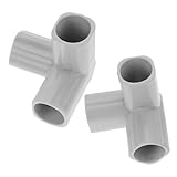 CHILDWEET Laufgitter T Rohrverbinder aus Stahl 2 Stück 3 Wege Eckverbindung für Sicherheitszaun Innenbereich mit Minimalistischem Design