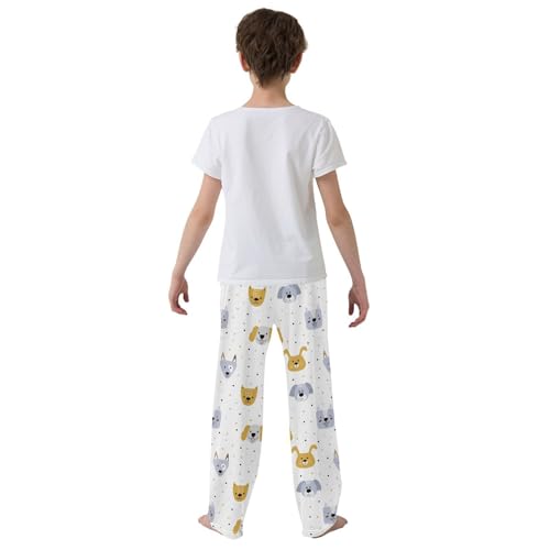 Boys' Pants Colorful Dogs Dots Long Bottoms Jogger Pants Elastic Waist Trousers with Pockets S-XL3