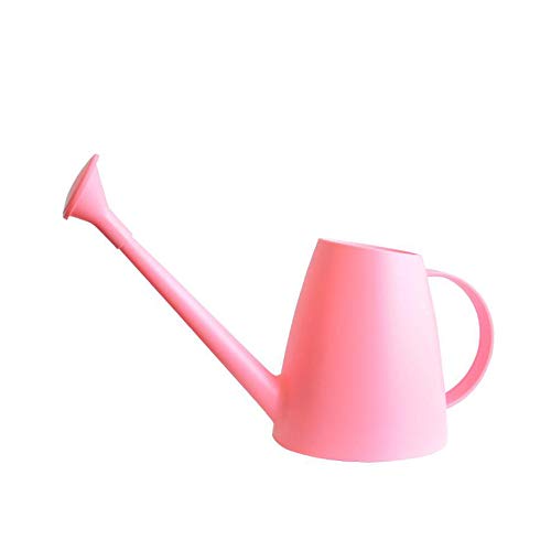 Layboo Household Long Spout Big Shower Head Watering Can for Indoor Outdoor Plants 1.8L Watering Pot (Pink)