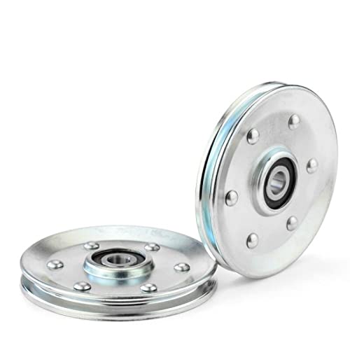 2pcs 10 * 90 * 11mm 9 cm fio de corda de arame, v roda de elevador de varredura, polia de rolamento,