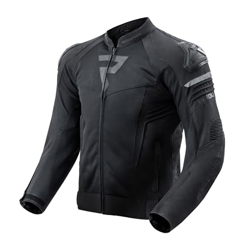 REBELHORN Vandal Mesh Motorradjacke Herren | Textil | Ellbogen und Schulterprotektoren Stufe 2 | Austauschbar Schulterschieber | Große Mesh Belüftungspaneele