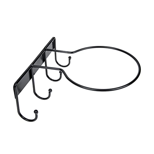 balacoo Iron Balls Holder Wall Mounted Basketball Rack Durable Football Display Case with Hooks for Sports Equipment Storage Easy Installation Sturdy Iron Design