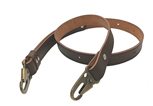 Calyx Rifle Gun Sling Buffalo Hide Leather With Mil-Spec Hooks, Durable Gun Strap, Metal Hardware 1" Wide (Brown (Brown Stitch)) #TOP1