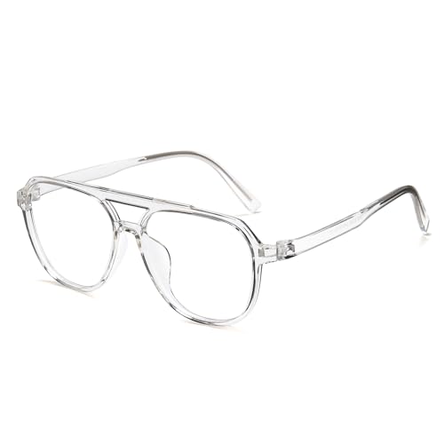 Image of Cyxus Aviator Blue Light Glasses for Women Men Reduce Eye Strain 8196 | Eye Protection,UV Protection,Retro Pilot Frame,Ideal for Office Work Daily Wear