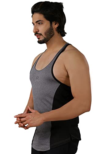 Image of DECISIVE Fitness Men's Round Neck Gym Y-Back Designer Vest