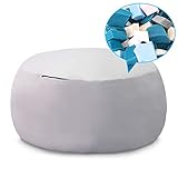 Bean Bag Chair Filler, 60lb Filling Shredded Memory Foam with Inner Liner,Easy to Install and Remove