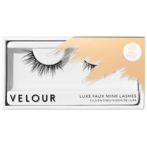 Velour Luxe Faux Mink Lashes - Light & Fluffy False Lashes - Wear up to 20 Times - Fake Eyelashes - 100% Vegan, Soft and Comfortable, All Eye Shapes Cover