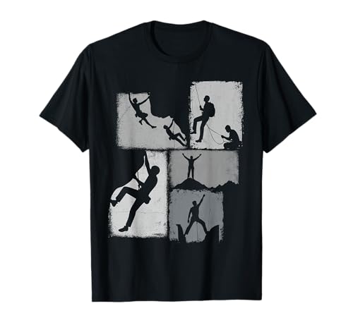 Climbing Collage Climber Men Mountaineer Youth T-Shirt