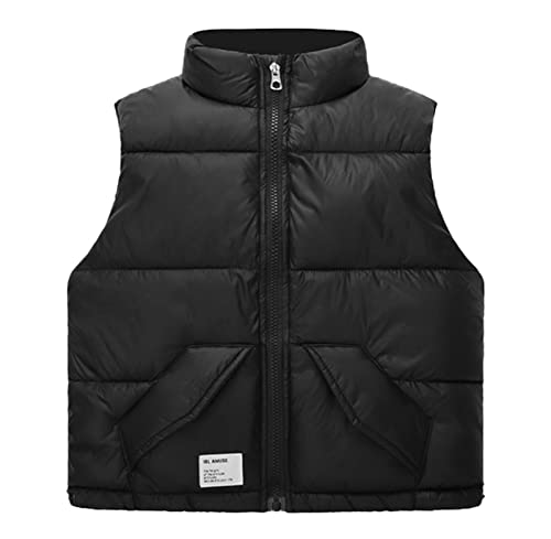 Heavyoff Girls Puffer Vests Coat Boys Sleeveless Thicken Padded Jacket Winter Coat Black, 2-3T #TOP28