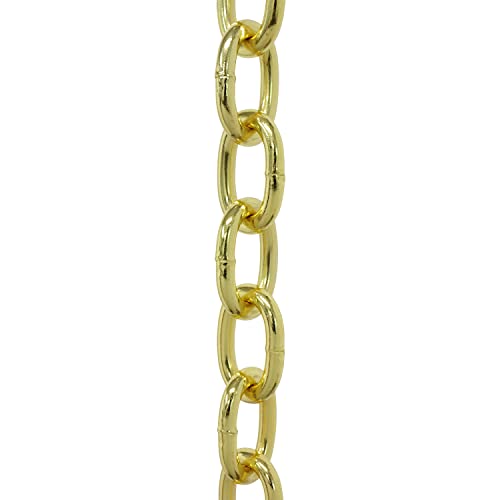 Image of RCH Hardware CH-S60-02-CG-10 Steel Chandelier Chain, Champagne Gold (10 Feet)