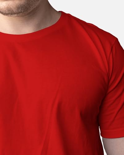 Image of DRIP Men's Solid Cotton Round Neck Half Sleeve T-Shirt