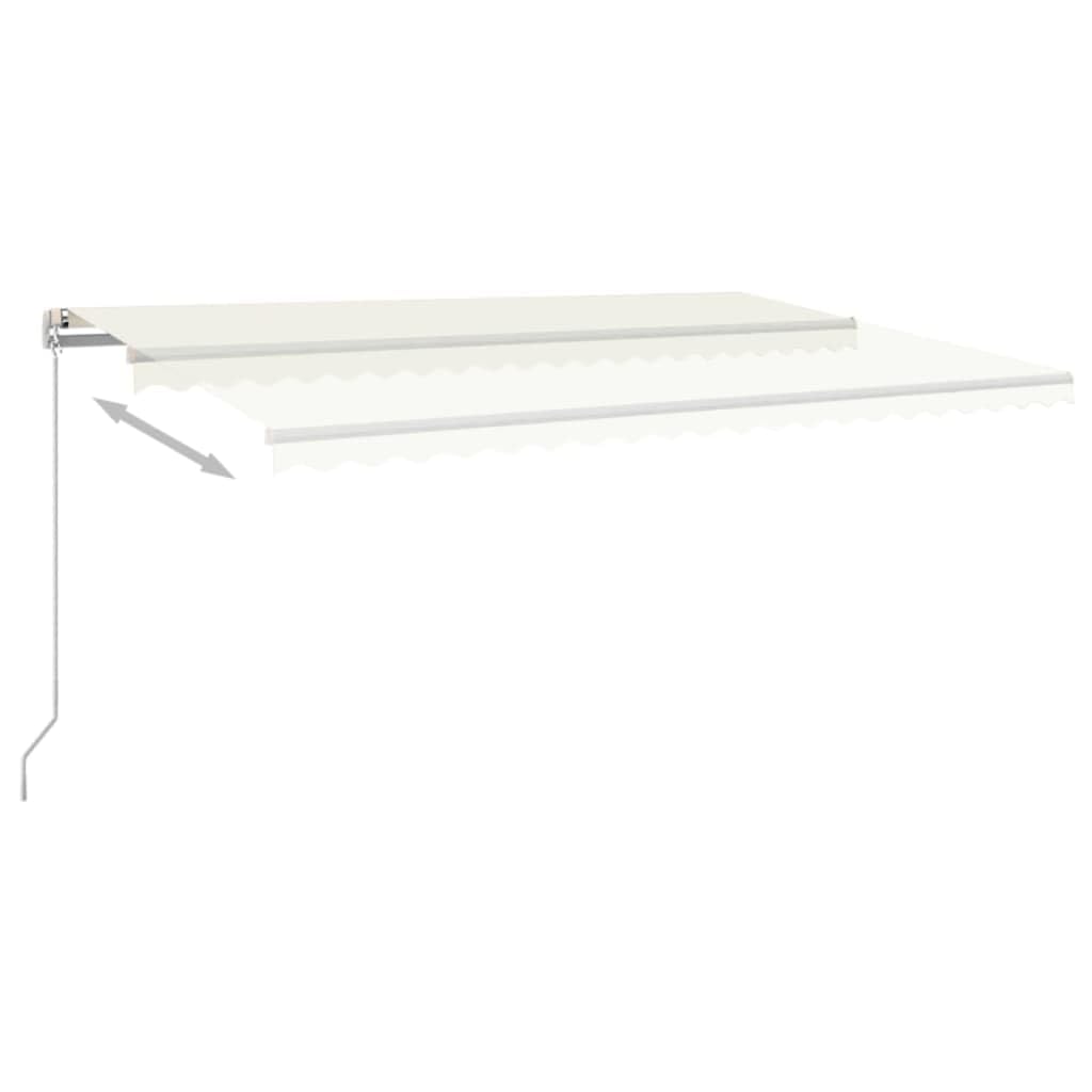 vidaXL Tenda da Sole Retrattile Manuale 500x300 cm Crema