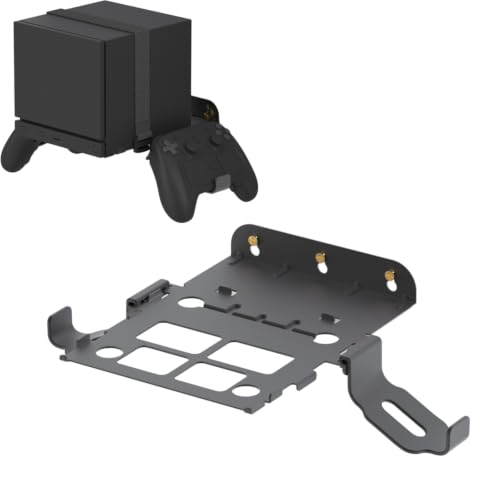 Support mural en acier pour Steam Machine, support mural robuste et résistant à fixation rapide, avec sangle élastique et tablette de suspension pour console de jeux et manettes