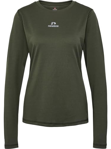 newline Women’s nwlBEAT Poly LS Tee Woman Shirt, Beluga, S