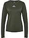 newline Women’s nwlBEAT Poly LS Tee Woman Shirt, Beluga, S
