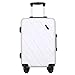 AQCRS Haute qualité 20'''24 Pouces Cabine Rolling Bagages Voyage PC PC Coloré Valise Continuez sur Roues Spinner pour Les Voyages d'affaires (Color : White, Luggage Size : 24")