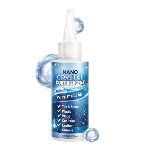 Nano Stone Coating, Crystal Polishing Agent, 100ml Granite Cleaner with High Shine, Ceramic Brightening Liquid, Tile Protection with Layer, Countertop Coating for Kitchen & Bathroom