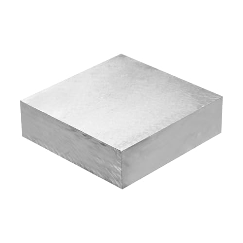 PATIKIL Blok stołowy, stalowy, 100 x 100 x 30 mm, metalowy blok stołowy, bez otworów, dopasowana, hartowana stal, płaskie, 123 bloki, precyzyjne frezowanie gruntu, do produkcji biżuterii, narzędzie do