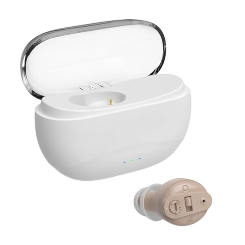 Image of Balson AG-7901 Rechargeable CIC Digital Hearing Aid Machine for Old Age with Auto Noise Cancellation (Beige, For Single Ear, with Dry Kit and 1 Year Warranty)