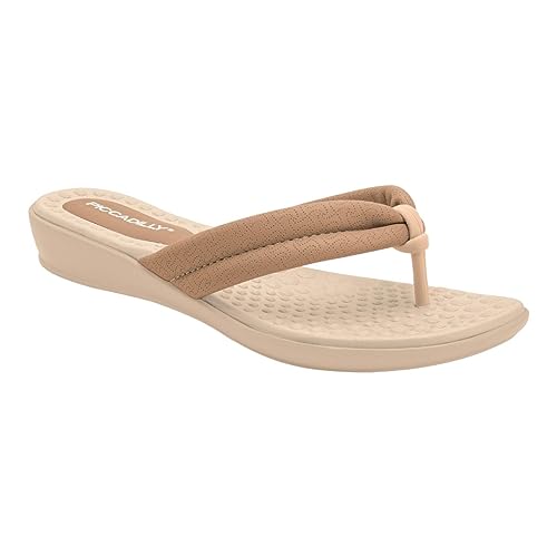 Chinelo Piccadilly 500324 Tamanco Salto Anabela Dedo Leve Feminino