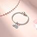 Birthstone Charms for Pandora Bracelets - 925 Sterling Silver March Birthstone Infinity Heart Dangle Charm fit Bracelet and Necklace Birthday Mother's Day Jewelry Gifts For Women