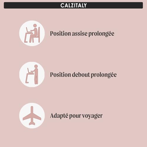Collant en microfibre opaque de contention Calzitaly 100 DEN noir avec effet gainant