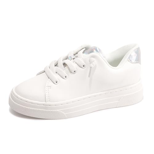 FUNKYMONKEY Kids Sneakers for Girls Boys Low Top Skate Shoe Little Kids/Big Kid Lace Up Casual Walking Shoes