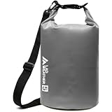 [ラドウェザー] 防水バッグ 5L 10L 15L 20L ドライバッグ 2WAY 3WAY 完全防水 リュック メンズ レディース 軽量 釣り 旅行 海 ジム スポーツ アウトドア (グレー, 5L)