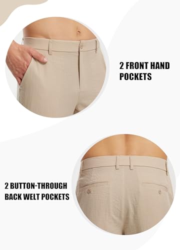 Libin Men's Imitation Linen Pants Casual Pants Lightweight Pants Summer Beach Lounge Pants4