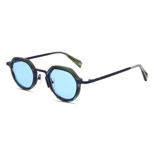 Lunettes de soleil rétro punk en métal de luxe de haute qualité