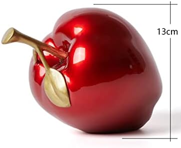 NENBOLEC Apple Statue Decor Fruits Sculpture Gifts Home Arts Polyresin Figurine Red 18cm