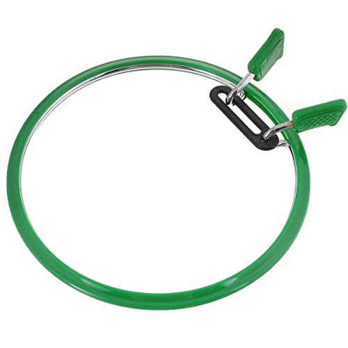 Image of Nurge Premium Quality, Metal Spring Tension Embroidery Hoops, Cross Stich Hoop, Darning Hoops, Embroidery Tension Shed (Green, Large)