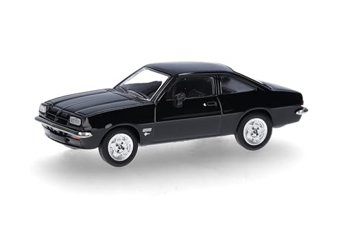 Herpa Modellauto Opel Manta B, schwarz, Miniatur im Maßstab 1:87, Sammlerstück, Made in Germany, Modell aus Kunststoff