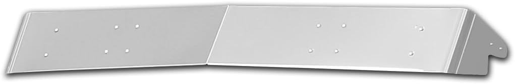 RoadWorks | Stainless Steel 10" Blind Mount Drop Visor for 2007-2020 Kenworth W900L Style Cab with Curved Windshield | 45572