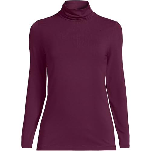 Image of Lands' End Lightweight Jersey Long Sleeve Turtleneck