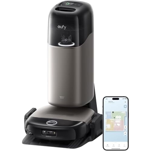 eufy HydroJet S2 Robot Aspirador y fregador, 30 000 Pa AeroTurbo™ 2.0, Sistema de Lavado de Suelos HydroJet™ 2.0, Eco-Clean, Limpieza de Borde a Borde, cepillos DuoSpiral™, estación UniClean