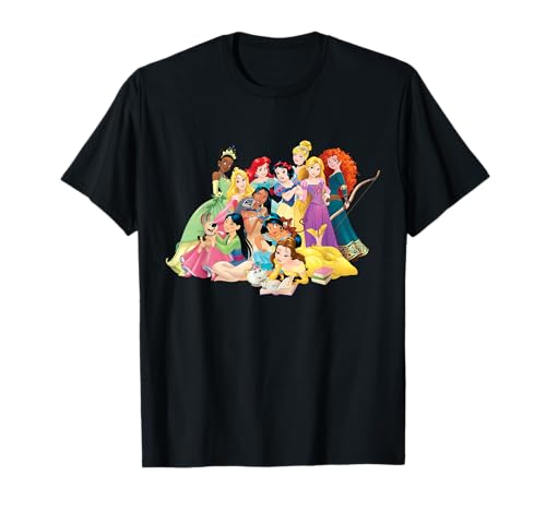T-shirt Disney Princess Group Photo en coton pour femme